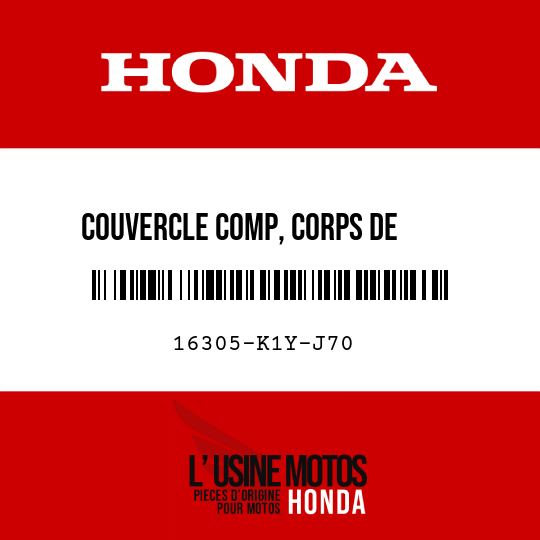 image de 16305-K1Y-J70 COUVERCLE COMP, CORPS DE     PAPILLON