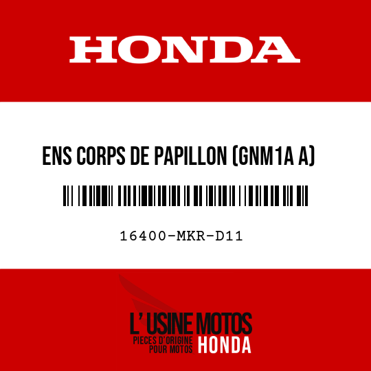 image de 16400-MKR-D11 ENS CORPS DE PAPILLON (GNM1A A)