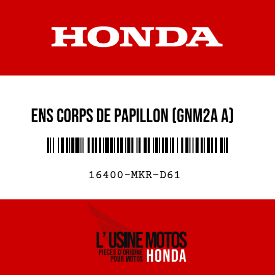 image de 16400-MKR-D61 ENS CORPS DE PAPILLON (GNM2A A)