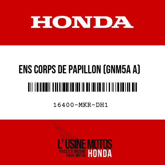 image de 16400-MKR-DH1 ENS CORPS DE PAPILLON (GNM5A A)