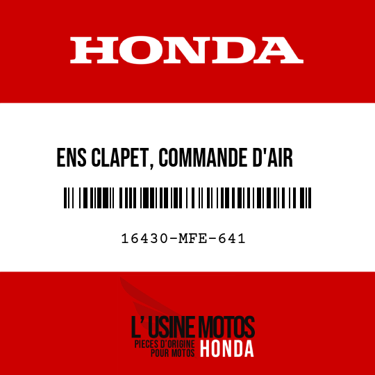 image de 16430-MFE-641 ENS CLAPET, COMMANDE D'AIR   RALENTI