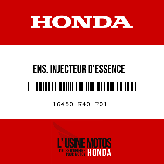 image de 16450-K40-F01 ENS. INJECTEUR D'ESSENCE