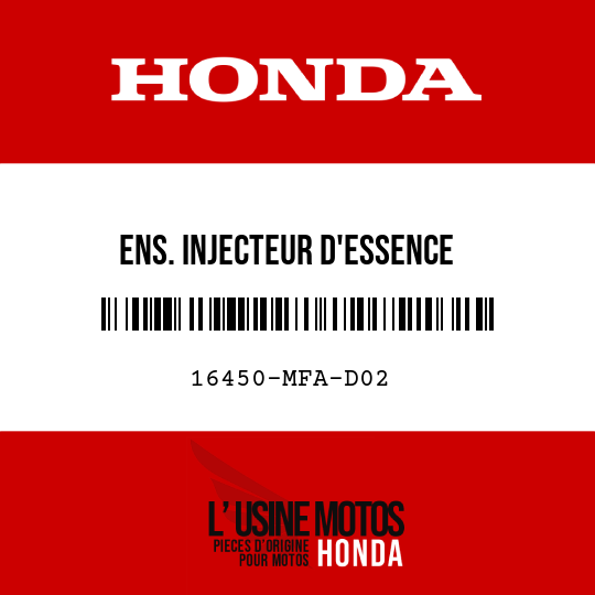 image de 16450-MFA-D02 ENS. INJECTEUR D'ESSENCE