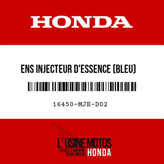 image de 16450-MJE-D02 ENS INJECTEUR D'ESSENCE (BLEU)