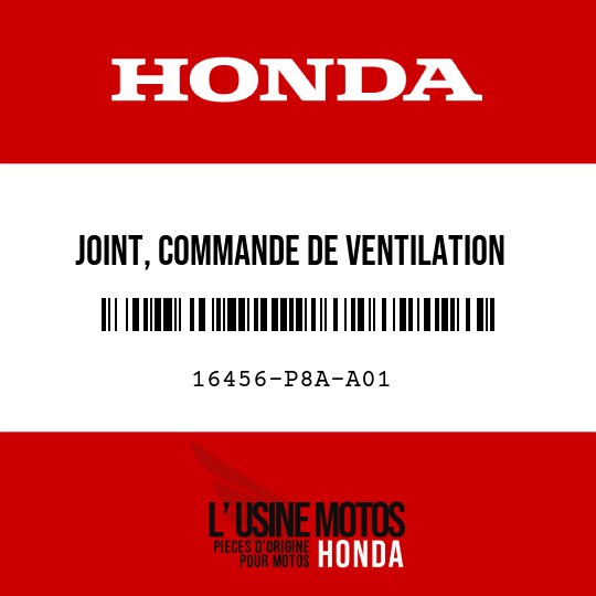 image de 16456-P8A-A01 JOINT, COMMANDE DE VENTILATION ROTATIVE SOUPAPE