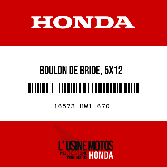 image de 16573-HW1-670 BOULON DE BRIDE, 5X12