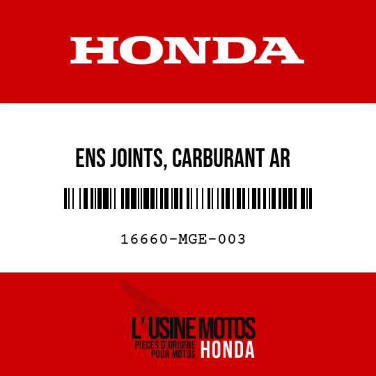 image de 16660-MGE-003 ENS JOINTS, CARBURANT AR
