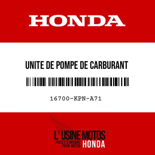 image de 16700-KPN-A71 UNITE DE POMPE DE CARBURANT