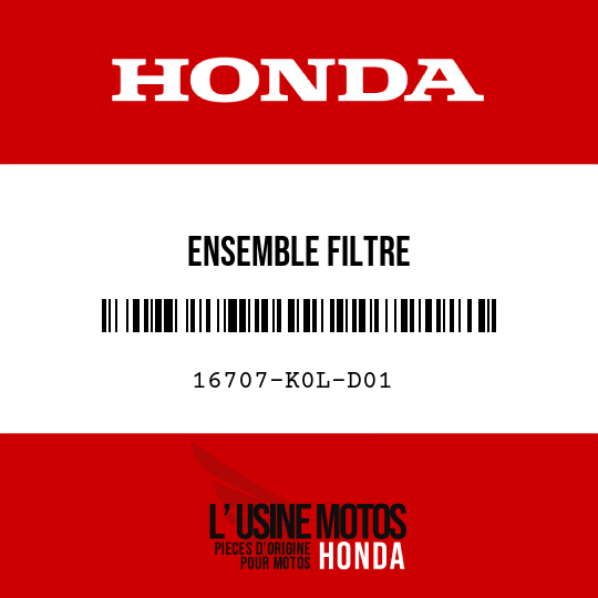 image de 16707-K0L-D01 ENSEMBLE FILTRE