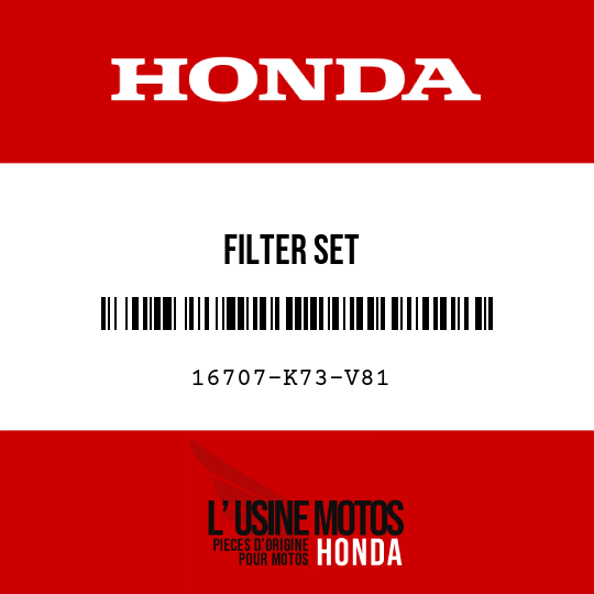 image de 16707-K73-V81 FILTER SET