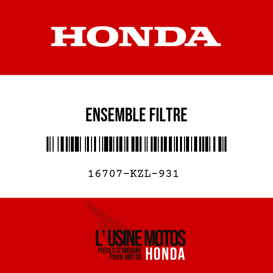 image de 16707-KZL-931 ENSEMBLE FILTRE