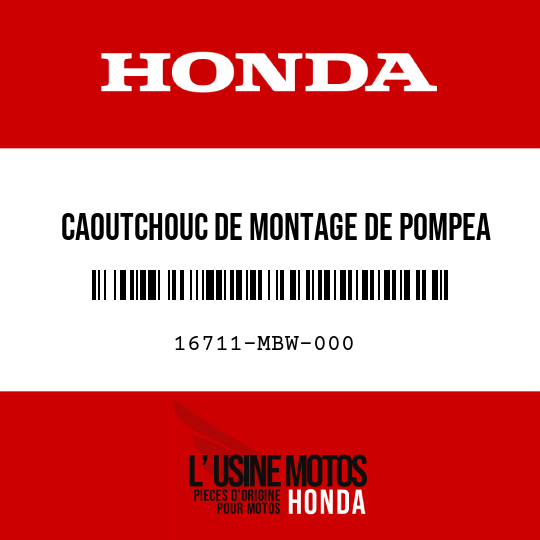 image de 16711-MBW-000 CAOUTCHOUC DE MONTAGE DE POMPEA ESSENCE