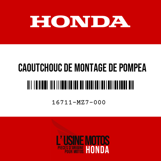 image de 16711-MZ7-000 CAOUTCHOUC DE MONTAGE DE POMPEA ESSENCE