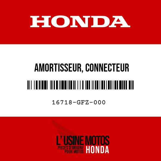 image de 16718-GFZ-000 AMORTISSEUR, CONNECTEUR