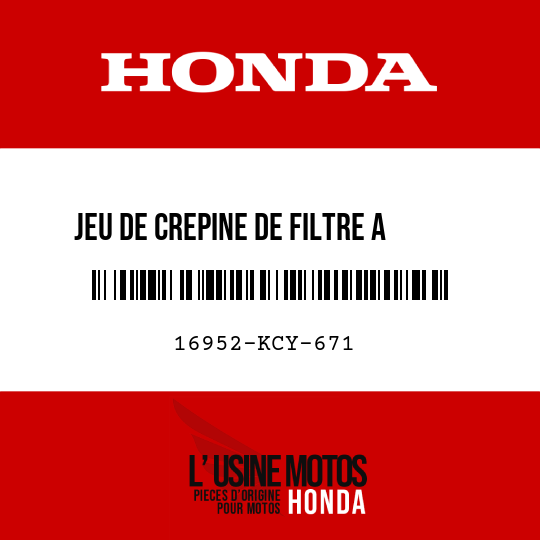 image de 16952-KCY-671 JEU DE CREPINE DE FILTRE A    ESSENGE