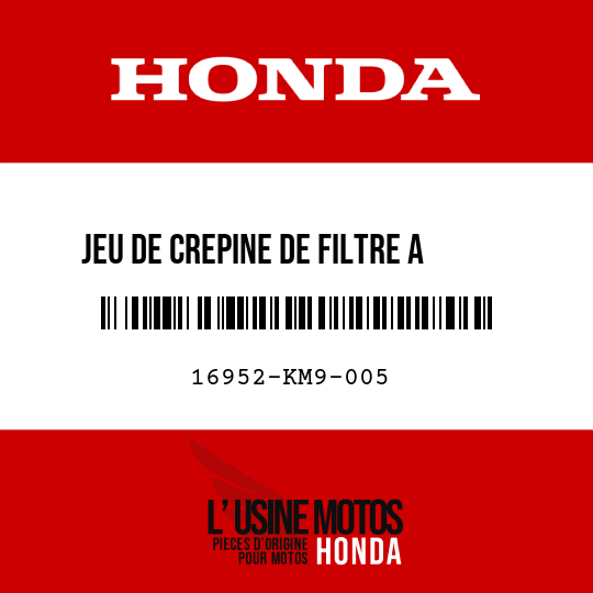 image de 16952-KM9-005 JEU DE CREPINE DE FILTRE A    ESSENGE