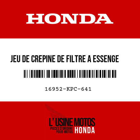 image de 16952-KPC-641 JEU DE CREPINE DE FILTRE A ESSENGE