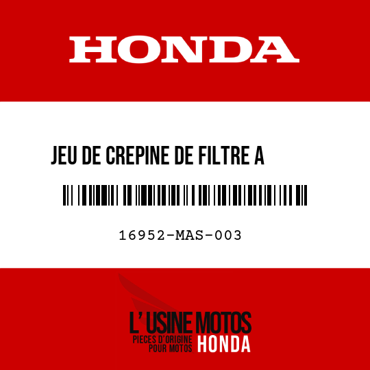 image de 16952-MAS-003 JEU DE CREPINE DE FILTRE A    ESSENGE