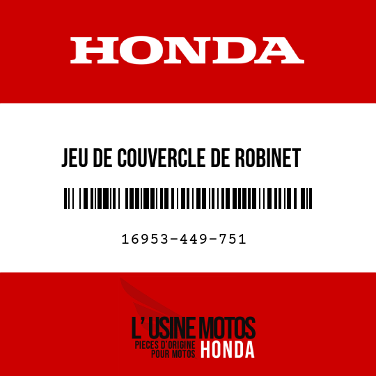 image de 16953-449-751 JEU DE COUVERCLE DE ROBINET