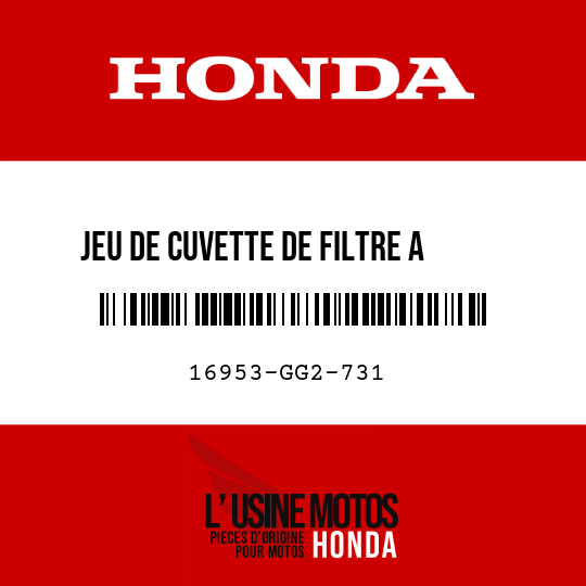 image de 16953-GG2-731 JEU DE CUVETTE DE FILTRE A    ESSENCE