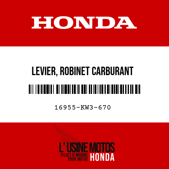 image de 16955-KW3-670 LEVIER, ROBINET CARBURANT