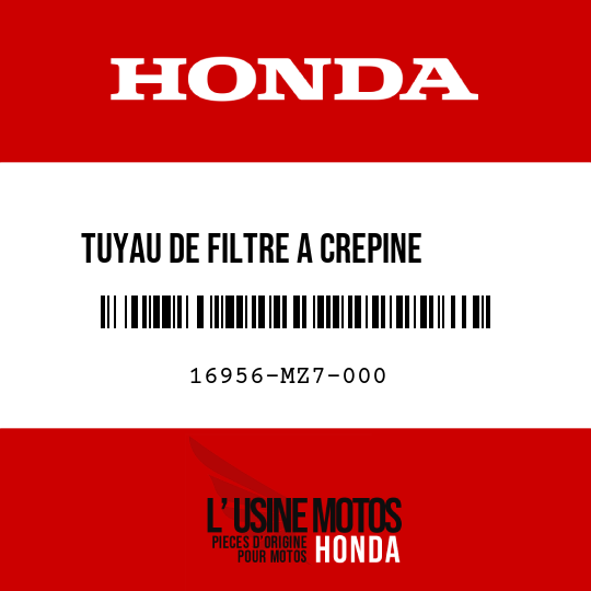 image de 16956-MZ7-000 TUYAU DE FILTRE A CREPINE     D'ESSENCE