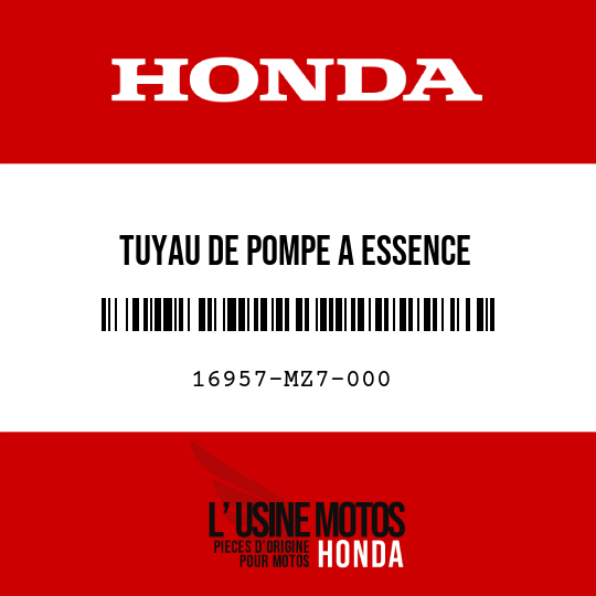 image de 16957-MZ7-000 TUYAU DE POMPE A ESSENCE
