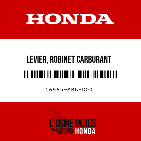 image de 16965-MBL-D00 LEVIER, ROBINET CARBURANT