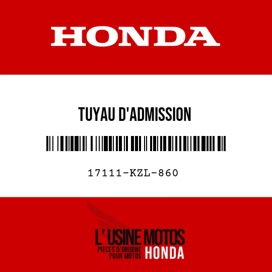 image de 17111-KZL-860 TUYAU D'ADMISSION