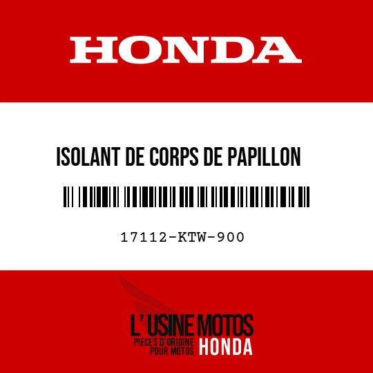 image de 17112-KTW-900 ISOLANT DE CORPS DE PAPILLON