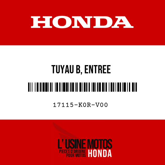 image de 17115-K0R-V00 TUYAU B, ENTREE