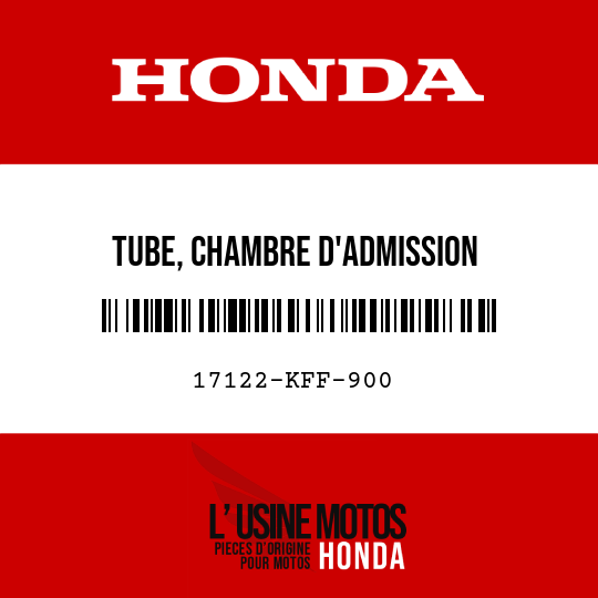 image de 17122-KFF-900 TUBE, CHAMBRE D'ADMISSION