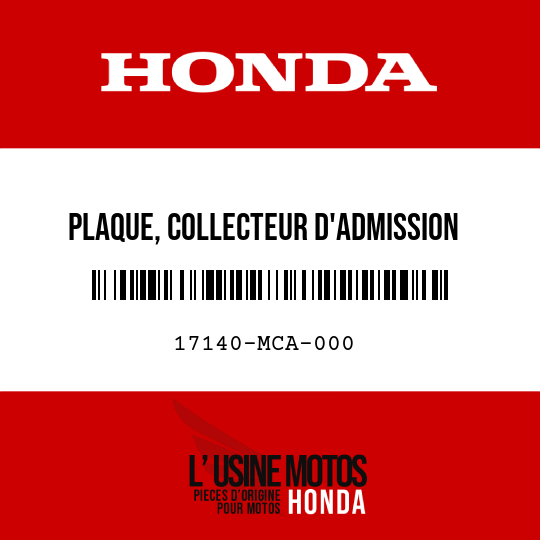 image de 17140-MCA-000 PLAQUE, COLLECTEUR D'ADMISSION