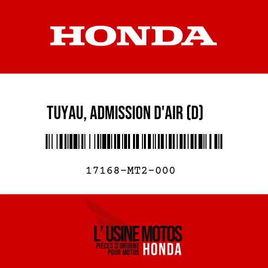 image de 17168-MT2-000 TUYAU, ADMISSION D'AIR (D)