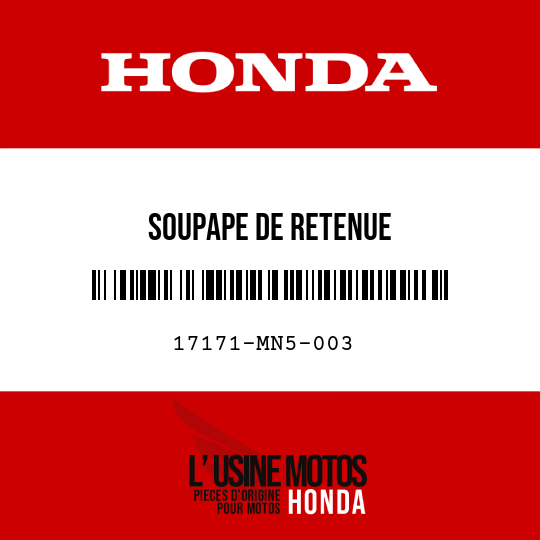 image de 17171-MN5-003 SOUPAPE DE RETENUE