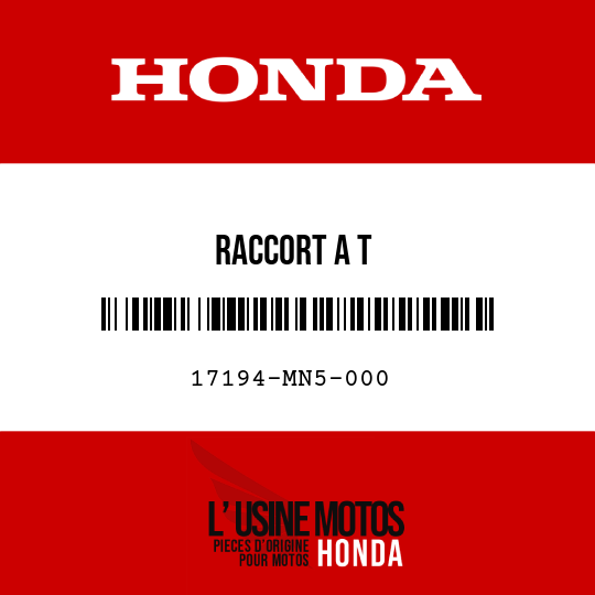 image de 17194-MN5-000 RACCORT A T