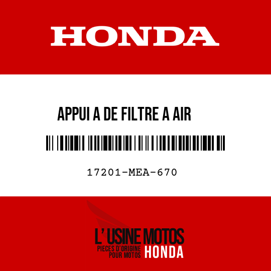 image de 17201-MEA-670 APPUI A DE FILTRE A AIR