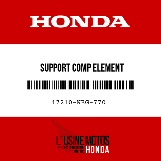 image de 17210-KBG-770 SUPPORT COMP ELEMENT