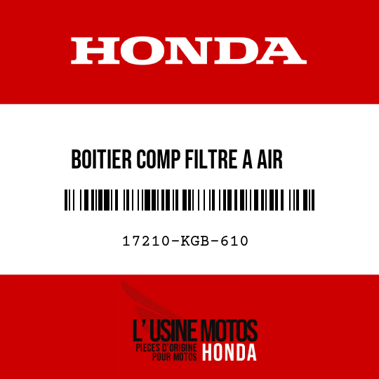 image de 17210-KGB-610 BOITIER COMP FILTRE A AIR