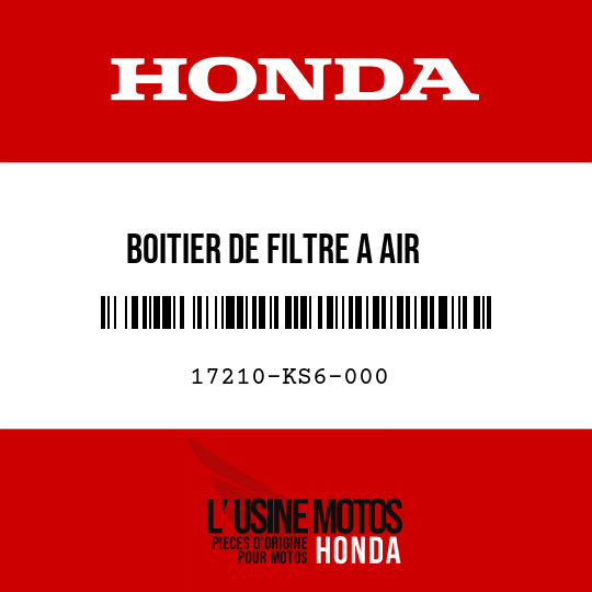 image de 17210-KS6-000 BOITIER DE FILTRE A AIR