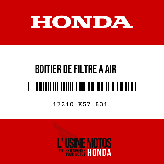 image de 17210-KS7-831 BOITIER DE FILTRE A AIR