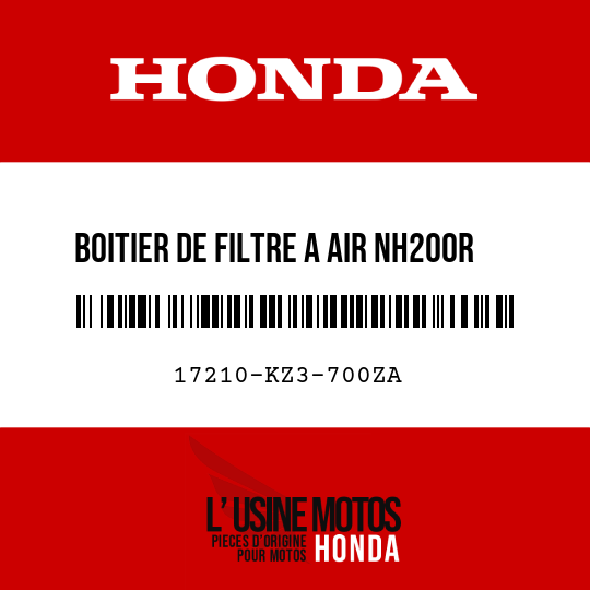 image de 17210-KZ3-700ZA BOITIER DE FILTRE A AIR NH200R 