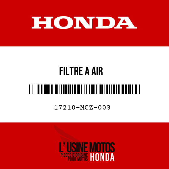 image de 17210-MCZ-003 FILTRE A AIR