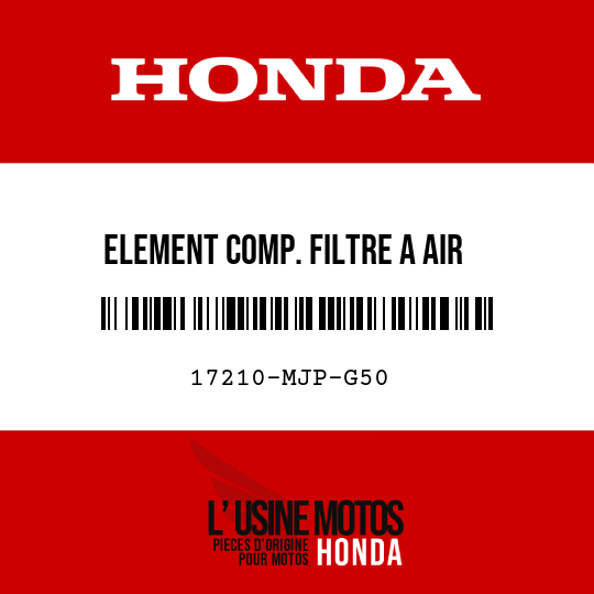 image de 17210-MJP-G50 ELEMENT COMP. FILTRE A AIR