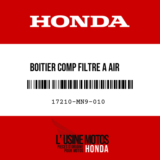 image de 17210-MN9-010 BOITIER COMP FILTRE A AIR