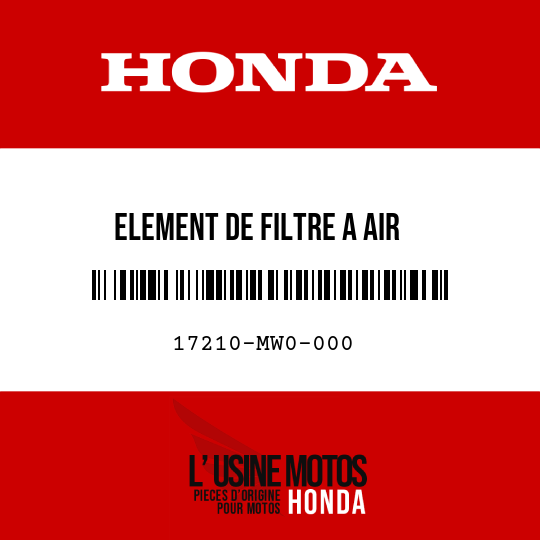 image de 17210-MW0-000 ELEMENT DE FILTRE A AIR