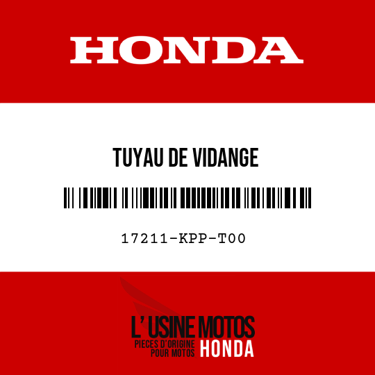 image de 17211-KPP-T00 TUYAU DE VIDANGE