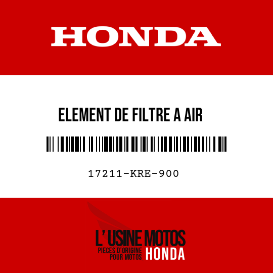 image de 17211-KRE-900 ELEMENT DE FILTRE A AIR