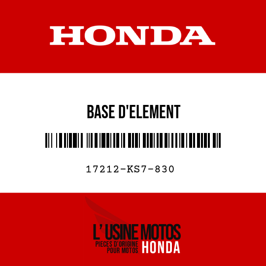 image de 17212-KS7-830 BASE D'ELEMENT