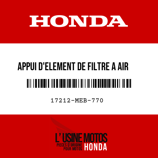 image de 17212-MEB-770 APPUI D'ELEMENT DE FILTRE A AIR